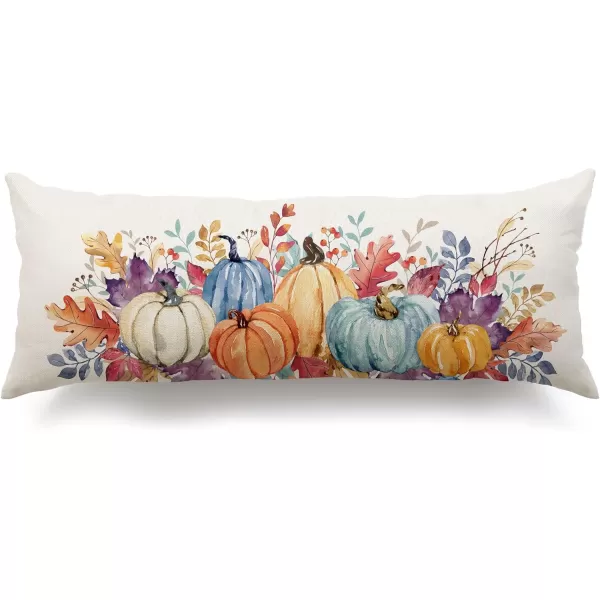 DFXSZ Fall Pillow Covers 18x18 inch Set of 2 Orange White Pumpkin Fallen Leaves Decorative Outdoor Throw Pillow Covers Autumn Thanksgiving Farmhouse Decoration for Home Couch TH27A18Blue