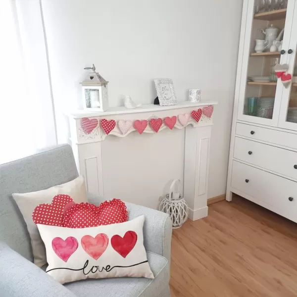 Valentines Day Pillow Covers 12x20 Pink Heart Love Valentines Day Pillows Winter Holiday Lumbar Pillow Covers 12x20 Outdoor Pillowcase for Home DecorWhite3