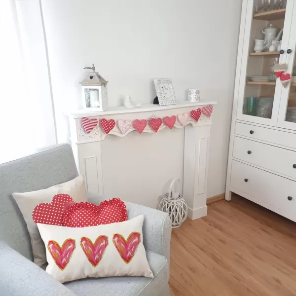 Valentines Day Pillow Covers 12x20 Pink Heart Valentines Day Pillows Winter Holiday Lumbar Pillow Covers 12x20 Outdoor Pillowcase for Home DecorWhite1