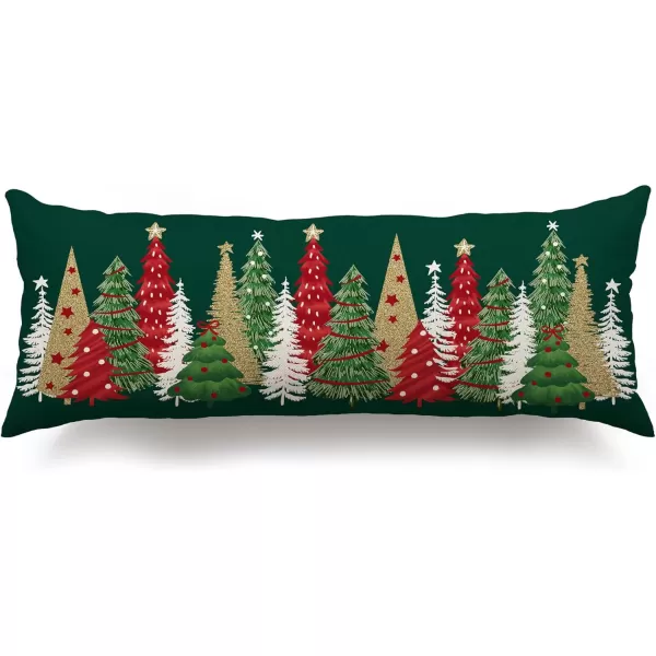 DFXSZ Christmas Pillow Covers 18x18 Inch Set of 2 Christmas Tree Decorative Green Throw Pillows Winter Christmas Decor for Home Couch TH50B18Green