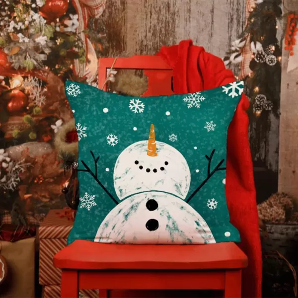 DFXSZ Red Christmas Pillow Covers 18x18 Set of 4 for Christmas Decorations Merry Christmas Tree Believe Snowflake Winter Holiday Decor Throw Cushion Case for Home CouchGreen1