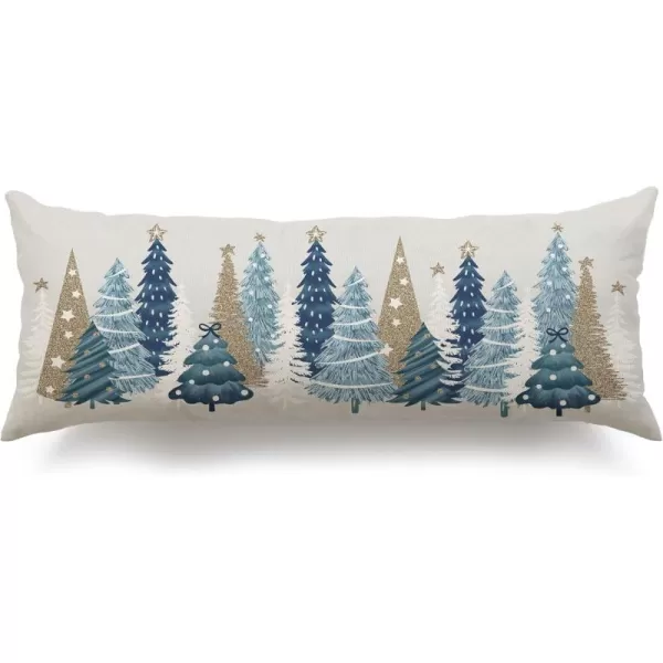 DFXSZ Christmas Pillow Covers 18x18 Inch Set of 2 Christmas Tree Decorative Green Throw Pillows Winter Christmas Decor for Home Couch TH50B18Offwhite