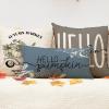 imageDFXSZ Fall Pillow Covers 12x20 Inch Outdoor Throw Pillow Covers Hello Pumpkin Decorative Blue Throw Pillow Cushion Cases for Home Couch