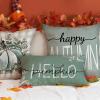 imageDFXSZ Fall Pillow Covers 12x20 Inch Outdoor Throw Pillow Covers Hello Pumpkin Decorative Green Throw Pillow Cushion Cases for Home Couch