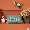 imageDFXSZ Fall Pillow Covers 12x20 Inch Outdoor Throw Pillow Covers Hello Pumpkin Decorative Green Throw Pillow Cushion Cases for Home Couch