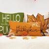 imageDFXSZ Fall Pillow Covers 12x20 Inch Outdoor Throw Pillow Covers Hello Pumpkin Decorative Yellow Throw Pillow Cushion Cases for Home Couch