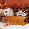 imageDFXSZ Fall Pillow Covers 12x20 Inch Outdoor Throw Pillow Covers Hello Pumpkin Decorative Yellow Throw Pillow Cushion Cases for Home Couch