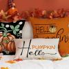 imageDFXSZ Fall Pillow Covers Hello Pumpkin Cushion Cover Autumn Decor Outdoor Pillow Linen Square Pillow Cover DecorativeDecoration for Home Couch 12 x 20