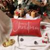 imageChristmas Throw Pillow Covers 12x20 Inch Set of 2 Merry Christmas Farmhouse Decorations Believe Holiday Decor Throw Cushion Case for Home CouchB1