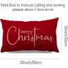 imageChristmas Throw Pillow Covers 12x20 Inch Set of 2 Merry Christmas Farmhouse Decorations Believe Holiday Decor Throw Cushion Case for Home CouchB1