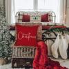 imageChristmas Throw Pillow Covers 12x20 Inch Set of 2 Merry Christmas Farmhouse Decorations Believe Holiday Decor Throw Cushion Case for Home CouchB2