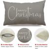 imageChristmas Throw Pillow Covers 12x20 Inch Set of 2 Merry Christmas Farmhouse Decorations Believe Holiday Decor Throw Cushion Case for Home CouchB4