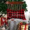 imageChristmas Throw Pillow Covers 12x20 Inch Set of 2 Merry Christmas Farmhouse Decorations Believe Holiday Decor Throw Cushion Case for Home CouchRed Black