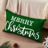 imageDFXSZ Christmas Pillow Cover 12x20 Merry Christmas Decor Red Throw Lumbar Pillow Cover Decorations Christmas Tree Holiday Decor Case for Home Couch YZT102A12Green
