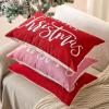 imageDFXSZ Christmas Pillow Cover 12x20 Merry Christmas Decor Red Throw Lumbar Pillow Cover Decorations Christmas Tree Holiday Decor Case for Home Couch YZT102A12Red