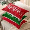 imageDFXSZ Christmas Pillow Cover 12x20 Merry Christmas Decor Red Throw Lumbar Pillow Cover Decorations Christmas Tree Holiday Decor Case for Home Couch YZT102A12Green