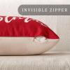 imageDFXSZ Christmas Pillow Cover 12x20 Merry Christmas Decor Red Throw Lumbar Pillow Cover Decorations Christmas Tree Holiday Decor Case for Home Couch YZT102A12Red