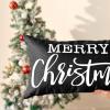 imageDFXSZ Christmas Pillow Cover 12x20 Merry Christmas Decor Red Throw Lumbar Pillow Cover Decorations Christmas Tree Holiday Decor Case for Home Couch YZT102A12Black