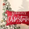 imageDFXSZ Christmas Pillow Cover 12x20 Merry Christmas Decor Red Throw Lumbar Pillow Cover Decorations Christmas Tree Holiday Decor Case for Home Couch YZT102A12Red