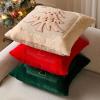imageDFXSZ Christmas Pillow Covers 18x18 Green Big Christmas Tree Decoration Soft Plush Faux Fur Jacquard Throw Pillows for Bedroom Sofa Holiday Festivals Winter Home Decor PTK068A18Yellow Star Light Red Tree