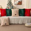 imageDFXSZ Christmas Pillow Covers 18x18 Green Big Christmas Tree Decoration Soft Plush Faux Fur Jacquard Throw Pillows for Bedroom Sofa Holiday Festivals Winter Home Decor PTK068A18Red Christmastree