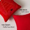imageDFXSZ Christmas Pillow Covers 18x18 Green Big Christmas Tree Decoration Soft Plush Faux Fur Jacquard Throw Pillows for Bedroom Sofa Holiday Festivals Winter Home Decor PTK068A18Yellow Line Red Trees