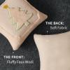 imageDFXSZ Christmas Pillow Covers 18x18 Green Big Christmas Tree Decoration Soft Plush Faux Fur Jacquard Throw Pillows for Bedroom Sofa Holiday Festivals Winter Home Decor PTK068A18Yellow Star Beige Tree