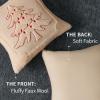imageDFXSZ Christmas Pillow Covers 18x18 Green Big Christmas Tree Decoration Soft Plush Faux Fur Jacquard Throw Pillows for Bedroom Sofa Holiday Festivals Winter Home Decor PTK068A18Red Star Light Beige Tree