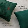 imageDFXSZ Christmas Pillow Covers 18x18 Green Big Christmas Tree Decoration Soft Plush Faux Fur Jacquard Throw Pillows for Bedroom Sofa Holiday Festivals Winter Home Decor PTK068A18Green Christmastree