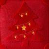 imageDFXSZ Christmas Pillow Covers 18x18 Red StarLanterns Beige Christmas Tree Decoration Soft Plush Faux Fur Jacquard Throw Pillows for Bedroom Sofa Holiday Festivals Winter Home Decor PTK066C18Yellow Lanterns Red Tree