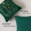 imageDFXSZ Christmas Pillow Covers 18x18 Red StarLanterns Beige Christmas Tree Decoration Soft Plush Faux Fur Jacquard Throw Pillows for Bedroom Sofa Holiday Festivals Winter Home Decor PTK066C18Yellow Starlanterns Green Tree