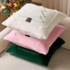 imageDFXSZ Christmas Pillow Covers 18x18 Red StarLanterns Beige Christmas Tree Decoration Soft Plush Faux Fur Jacquard Throw Pillows for Bedroom Sofa Holiday Festivals Winter Home Decor PTK066C18Yellow Star Creamwhite Tree