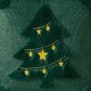 imageDFXSZ Christmas Pillow Covers 18x18 Red StarLanterns Beige Christmas Tree Decoration Soft Plush Faux Fur Jacquard Throw Pillows for Bedroom Sofa Holiday Festivals Winter Home Decor PTK066C18Yellow Lanterns Green Tree