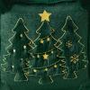 imageDFXSZ Christmas Pillow Covers 18x18 Red StarLanterns Beige Christmas Tree Decoration Soft Plush Faux Fur Jacquard Throw Pillows for Bedroom Sofa Holiday Festivals Winter Home Decor PTK066C18Yellow Starlanterns Green Tree