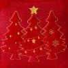 imageDFXSZ Christmas Pillow Covers 18x18 Red StarLanterns Beige Christmas Tree Decoration Soft Plush Faux Fur Jacquard Throw Pillows for Bedroom Sofa Holiday Festivals Winter Home Decor PTK066C18Yellow Starlanterns Red Tree