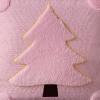 imageDFXSZ Christmas Pillow Covers 18x18 Red StarLanterns Beige Christmas Tree Decoration Soft Plush Faux Fur Jacquard Throw Pillows for Bedroom Sofa Holiday Festivals Winter Home Decor PTK066C18Yellow Star Pink Tree