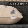 imageDFXSZ Christmas Pillow Covers 18x18 inch Set of 2 Green Embroidered Christmas Tree Decoration Beige Soft Plush Faux Fur Jacquard Throw Pillows for Bedroom Sofa Holiday Winter Home Decor PTK071C18Beige Blue