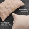imageDFXSZ Christmas Tree Pillow Covers 12x20 inch Christmas Decoration Beige Soft Plush Faux Fur Jacquard Throw Pillows for Bedroom Sofa Holiday Festivals Winter Home Decor YZT101B12Beige