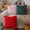 imageDFXSZ Christmas Tree Pillow Covers 18x18 inch Set of 2 Christmas Decoration Green Soft Plush Faux Fur Jacquard Throw Pillows for Bedroom Sofa Holiday Festivals Winter Home Decor PTK006A18Green