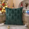 imageDFXSZ Christmas Tree Pillow Covers 18x18 inch Set of 2 Christmas Decoration Green Soft Plush Faux Fur Jacquard Throw Pillows for Bedroom Sofa Holiday Festivals Winter Home Decor PTK006A18Green Star Tree