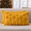 imageDFXSZ Christmas Tree Pillow Covers 18x18 inch Set of 2 Christmas Decoration Green Soft Plush Faux Fur Jacquard Throw Pillows for Bedroom Sofa Holiday Festivals Winter Home Decor PTK006A18Golden