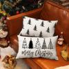 imageDFXSZ Merry Christmas Pillow Cover 12x20 Farmhouse Christmas Throw Lumbar Pillow Cover Decorations Christmas Tree Holiday Decor Case for Home CouchBlack