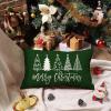 imageDFXSZ Merry Christmas Pillow Cover 12x20 Farmhouse Christmas Throw Lumbar Pillow Cover Decorations Christmas Tree Holiday Decor Case for Home CouchGreen