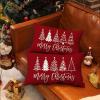 imageDFXSZ Merry Christmas Pillow Cover 12x20 Farmhouse Christmas Throw Lumbar Pillow Cover Decorations Christmas Tree Holiday Decor Case for Home CouchRed2