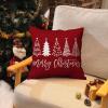 imageDFXSZ Merry Christmas Pillow Cover 12x20 Farmhouse Christmas Throw Lumbar Pillow Cover Decorations Christmas Tree Holiday Decor Case for Home CouchRed