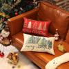 imageDFXSZ Merry Christmas Pillow Cover 12x20 Farmhouse Christmas Throw Lumbar Pillow Cover Decorations Christmas Tree Holiday Decor Case for Home CouchRed