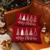 imageDFXSZ Merry Christmas Pillow Cover 12x20 Farmhouse Christmas Throw Lumbar Pillow Cover Decorations Christmas Tree Holiday Decor Case for Home CouchRed1