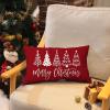 imageDFXSZ Merry Christmas Pillow Cover 12x20 Farmhouse Christmas Throw Lumbar Pillow Cover Decorations Christmas Tree Holiday Decor Case for Home CouchRed1