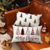 imageDFXSZ Merry Christmas Pillow Cover 12x20 Farmhouse Christmas Throw Lumbar Pillow Cover Decorations Christmas Tree Holiday Decor Case for Home CouchWhite
