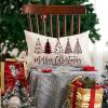 imageDFXSZ Merry Christmas Pillow Cover 12x20 Farmhouse Christmas Throw Lumbar Pillow Cover Decorations Christmas Tree Holiday Decor Case for Home CouchWhite